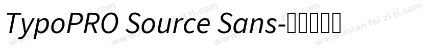 TypoPRO Source Sans字体转换